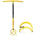 TORNADICA SET: Kultivator-Wurzelentferner mit Pedal-Hebel: Gartenkralle, Vertikutierer und Unkrautentferner in einem Gerät, Gartenwerkzeug