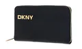 DKNY Avril Zip Around Wallet Geldbörse Blk / Gold schwarz Neu