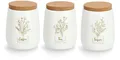 Zeller Present Vorratsdose Flowers, Kork, Metall, (Set, 3-tlg), leichten Vintage-Charme