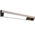 kalb I LED Unterbauleuchte mit Schalter und Steckdose, 230VAC Anschluss, 3000 Kelvin, USB-Port Typ C, Aluminium + ABS, IP20 silbergrau