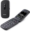 Panasonic KX-TU446EXB 2G Seniorenhandy ohne Vertrag(SOS-Notruftaste, Stoßfest