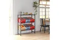 HOMCOM Standregal Getränkekistenregal für 6 Kisten, Getränkeregal 1-tlg., 103 x 30 x 113,5 cm, Stahl, Schwarz