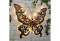 Spetebo Wanddekoobjekt Solar Schmetterling in bronze (Artikel, 1 St., inklusive Solar Modul), Wandbild mit 24 LED warm weiß