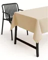 texpot Tischdecke 130 x 220 cm Champagner Leinenoptik Lotuseffekt Fleckschutz Bügelfrei Tischtuch