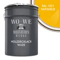 WO-WE Holzlack Holzfarbe Wetterschutzfarbe Holzanstrich W420, 1-10L, Seidenglänzend, Wasserbasis