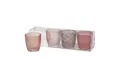 BOLTZE GRUPPE GmbH Teelichthalter Teelichthalter Marilu Glas lackiert rose mix H.7,5 cm Ø.7,5cm 4-teilig