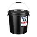 Garronda Eimer mit Deckel 20 L für die Lagerung von Lebensmittel- und Chemischen Produkten 1 Stück Schwarz GD-0104