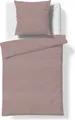 Fleuresse Musselin Bettwäsche 155x220 Faro mauve altrosa uni 614446-4095