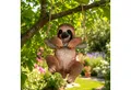 Online-Fuchs Gartenfigur für draußen - Faultier zum Aufhängen, Garten Deko Figuren, hängend 87, (wetterfest, Deko für Garten, Terrasse & Balkon), ca. 16 cm groß, mit Naturseil 48 cm lang