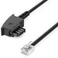 deleyCON 3m Telefonkabel TAE-F Stecker zu RJ11 Telefon Import Euro Belegung