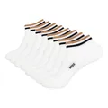 BOSS 4 Paar Herren Socken Casual Socken AS Uni Stripe CC, Farbe:Weiß, Größe:43-46, Artikel:-100 white