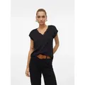 Vero Moda Blusentop VMBELLA SL LACE TOP WVN GA NOOS Viskosemischung schwarz M (38)