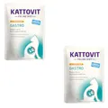 Kattovit Gastro Huhn & Reis | Doppelpack | 2 x 24 x 85 g | Diät-Alleinfuttermittel für ausgewachsene Katzen | Zum Ausgleich bei Verdauungsproblemen | Fettarm und gut verdaulich