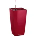 Lechuza® Pflanzgefäß Maxi-Cubi Scarlet Rot hochglanz 14 cm x 14 cm