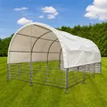 Dema Weidezelt Unterstand Mobil 4x6 m Pferde Schafe Stall Weideunterstand Lagerzelt 52056-SP