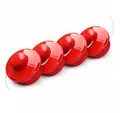 NEMAXX Fadenspule 4x FS2 Fadenkopf Doppelfaden Tap & Go Tippautomatik M10x1,25 LH 2,0mm, (Trimmerkopf für Motorsense / Freischneider–Schnittkreis 380 mm–Rot), drehzahlfest bis 10.500 U/min, effizientes Trimmen, bruchsicher
