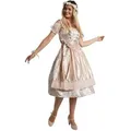 dressforfun Dirndl Frauenkostüm Midi-Dirndl Traunstein Modell 2 beige|rosa M
