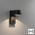Außen Wandleuchte Capea mit Bewegungsmelder Alu Black warmweißes Licht Paulmann 94453