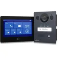 Goliath Basic Line 2-Draht Video Türsprechanlage 1x Monitor Schwarz /Anthrazit Ausenstation Unterputzdose