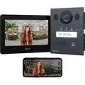 GOLIATH Basic Video Türsprechanlage, 2 Draht Bus, 7" Monitor, Unterputz Türklingel mit Kamera, Gegensprechanlage mit Türöffner und Klingel, 1 F...