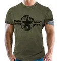 GASOLINE BANDIT® T-Shirt für US Army Fans: US Air Force im Vintage Washed Jeans Look grün M