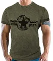 Gasoline Bandit US Army T-Shirt: US Air Force im Vintage Washed Jeans Look