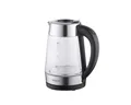 Michelino Wasserkocher Glaswasserkocher Glas-Kocher aus hochwertigem Borosilikatglas, 1,7 l, 2200,00 W, automatische Öffnung zur Wassereinfüllung