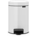 Brabantia International B.V. Brabantia Treteimer NEWICON, 3 Liter, Stylischer Abfallbehälter mit herausnehmbaren Innenbehälter, Farbe: White 11 21 26