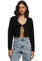 Urban Classics Damen Strickjacke Ladies Tied Cropped Feather Cardigan Black XXL