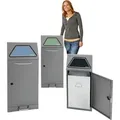Abfalltrennung Modul-vario 120 Graualu-struktur Proslide-system 120l - 625-120-0-1-100 - Stumpf