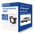 Brink Anhängerkupplung starr für CITROEN Berlingo Typ B9 TOP