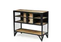 baario Konsolentisch Konsolentisch BARBAR Metall Glas, schwarz Konsole Industrial Flurtisch