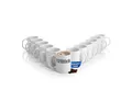 BigDean Becher 12 Stück große Kaffeebecher weiß 300ml aus, 12-tlg., Porzellan, Klassisches Design, Kaffeebecher, Bemal Bar, Kratzfest, Robust