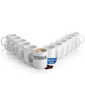 12x Kaffeetassen weiß 300ml Kaffeebecher Porzellan Kaffeepott Glühweinbecher