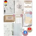 BeginnerBudget Ringbuchkalender Budget Planner & Haushaltsbuch Starter-Set: Sparbuch & Spar-Challenges, In Deutschland produziert und zusammengetragen weiß