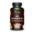 Bio Pilz Komplex | 1300 mg | 7 Extrakte: Reishi, Cordyceps, Shiitake, Chaga, Hericium, Agaricus, Maitake | Mushroom Mix - Beta-Glucane & Polysaccharide | Vegan | Dt. Produktion von Vegavero