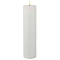 Sirius Home A/S LED-Kerze Sille wiederaufladbar Echtwachs weiss, mit eingebauten Akkus und einzigartigem Flammeneffekt weiß Ø 7.5 cm x 30 cm