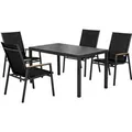 Greemotion Gartenmöbel-Set Merida 1 Aluminium 5-teilig Anthrazit