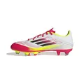 adidas Unisex F50 League Football Boots Soft Ground, Cloud White/Core Black/Solar Yellow, 42 EU