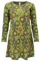 Guru-Shop Midikleid Hippie Minikleid Boho chic, Tunika - grün alternative Bekleidung