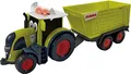Happy People L&S 34541 Claas Kids Axion 870 Traktor + Anhänger Cargos 750 - mit Licht und Sound, grün