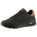 Skechers UNO-SUITED ON AIR Sneaker Freizeitschuh, Halbschuh, Schnürschuh mit modischer Keilsohle schwarz 40 EU