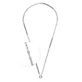 JEWELS BY LEONARDO Halskette Clip & Mix Manon • Hals-Schmuck aus silberfarbenem Edelstahl • grau-blaue Glas- und dunkelblaue Catseye-Perlen • 80-81,3 cm Länge • Schmuck Geschenk für Frauen • 025565