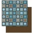 Scrapbook Paper Winterzauber petrol/braun 12x12 Zoll VE=25 Blatt