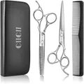 Friseurschere Set, 6.7 Zoll Profi Haarschere & Effilierschere, Silber