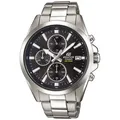 Chronograph CASIO EDIFICE, silber (schwarz, edelstahlfarben), Armbanduhren, Herren, Quarzuhr,Armbanduhr,Herrenuhr, Edelstahlarmband, bis 10bar wasserdicht