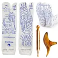Fußreflexzonen Socken,Reflexzonen Socken with Acupressure Pen,Fußreflexzonenmassage,Durchblutungs-stimulator Beine,für den Einsatz zur Verbesserung (L)
