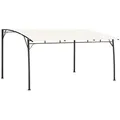 furnicato Markise Creme Pergola 4 x 3 x 2,55 m – Robuste Terrassenüberdachung Stabile Markise mit Sonnendach aus Polyester für den Gartenbereich weiß 4 cm x 3 cm x 255 cm