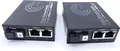 Elfcam - 2er-Set Glasfaser-Ethernet-Konverter - SC Monomode, 2x SFP-Ports + 2x RJ45-Ports, bis zu 20 km, SFP-Modul enthalten