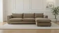 LeGer Home by Lena Gercke Ecksofa Avelina, Breite 297 cm, in Cord- und Chenille- Stoff, Rückenkissen mit Federn